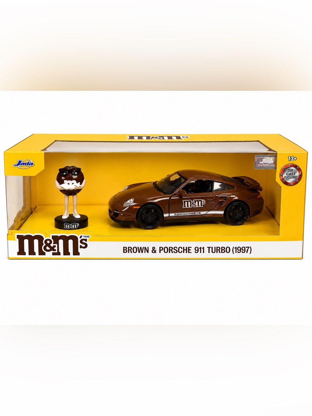 M&M'S Brown Porsche 911 Turbo Die-Cast Toy Car